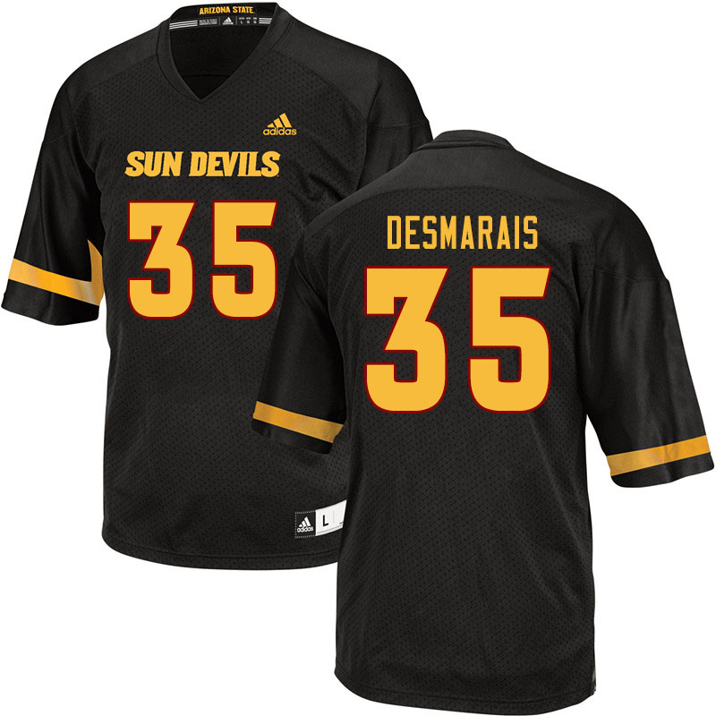 Men #35 Jacob Desmarais Arizona State Sun Devils College Football Jerseys Sale-Black